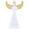 Costway 5 ft Festive Pre-Lit Angel with Halo Wings & 150 LED Lights Zip Ties Ground Stakes